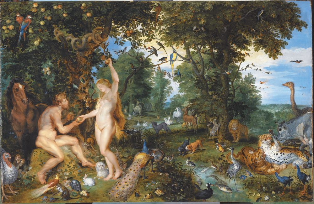 O Jardim do Éden com a Queda do Homem de Jan Brueghel, o Velho, com Peter Paul Rubens.
