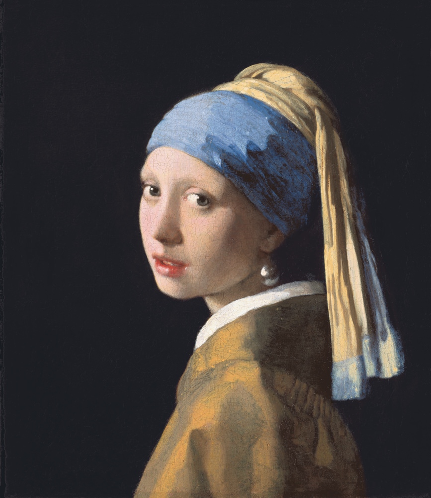 Garota ou Moça com Brinco de Pérola, Vermeer, 1665/1666, Mauritshuis, Haia.