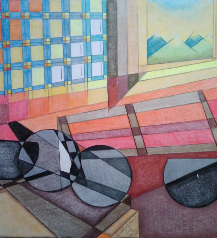 uvre "Four minier géométrique" par Rosangela Vig.