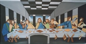 Work &quot;Holy Supper" by Rosângela Vig.