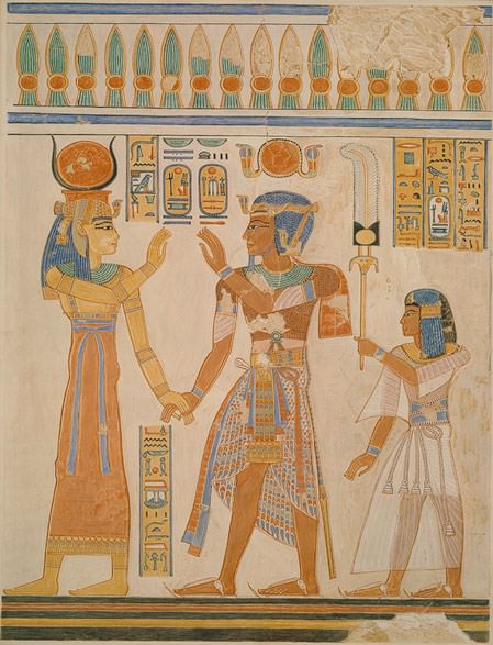 Fig. 2 – Fac símile de pintura da tumba do Faraó Ramses III, Novo Império, 20ª. Dinastia, reino de Ramsés III, 1184 – 1153 a.C., Egito. Rogers Fund, 1933 (33.8.7). Imagem: © The Metropolitan Museum of Art. Arte egípcia.