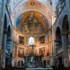 Fico. 1 -Vista del presbiterio della Cattedrale di Pisa, Pisa in Italia, costruito tra il 1064 e 1118. La figura di Cristo è lo sfondo, in un gesto di benedizione.