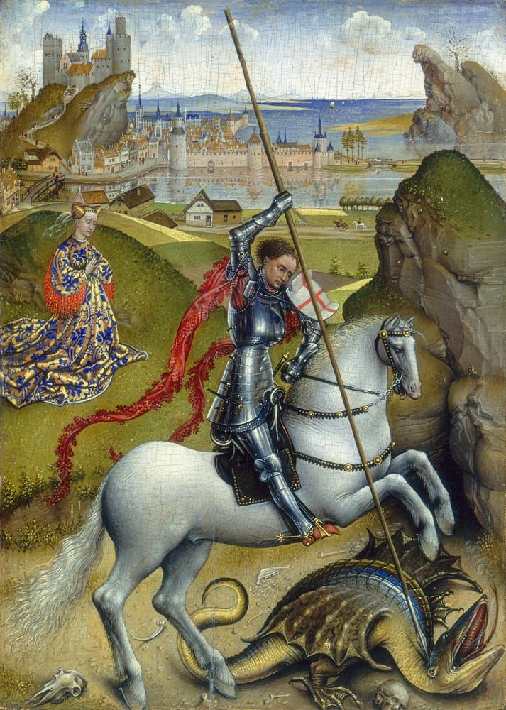 聖ジョージとドラゴン, 1432/1435, 国立美術館, ワシントン.