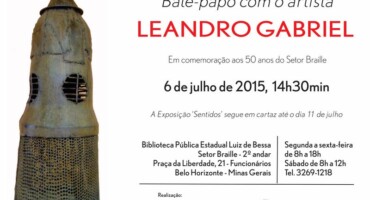 Invitación charla con Leandro Gabriel. Arte: Edison Vilela de Freitas.