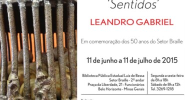 Invitación exposición de sentidos Leandro Gabriel. Arte: Edison Vilela de Freitas.