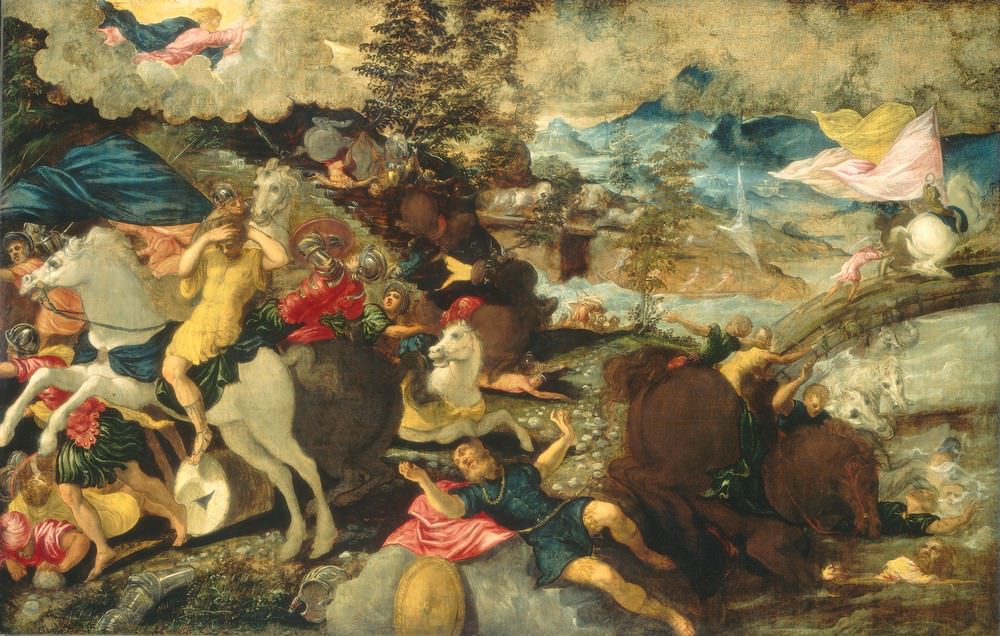 Die Umwandlung von Saint Paul, Jacopo Tintoretto, 1545, Samuel H. Kress Collection.