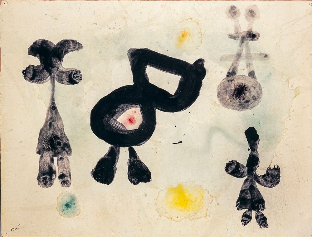 Joan Miró, Homem, mulher, pássaro, 1959. © Copyright Successión Miró, Miró, Joan AUTVIS, Brasil, 2015.