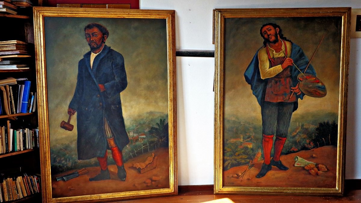 Pinturas de o Aleijadinho e Manoel da Costa Ataíde por Elias Layon.