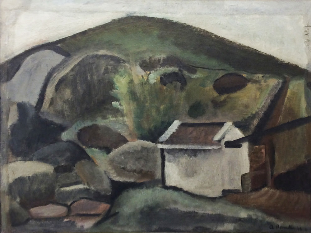 Aldo Bonadei – 1946, Paigagem, 50 x 65 cm. Col. claudino Nóbrega. Foto: Divulgação.