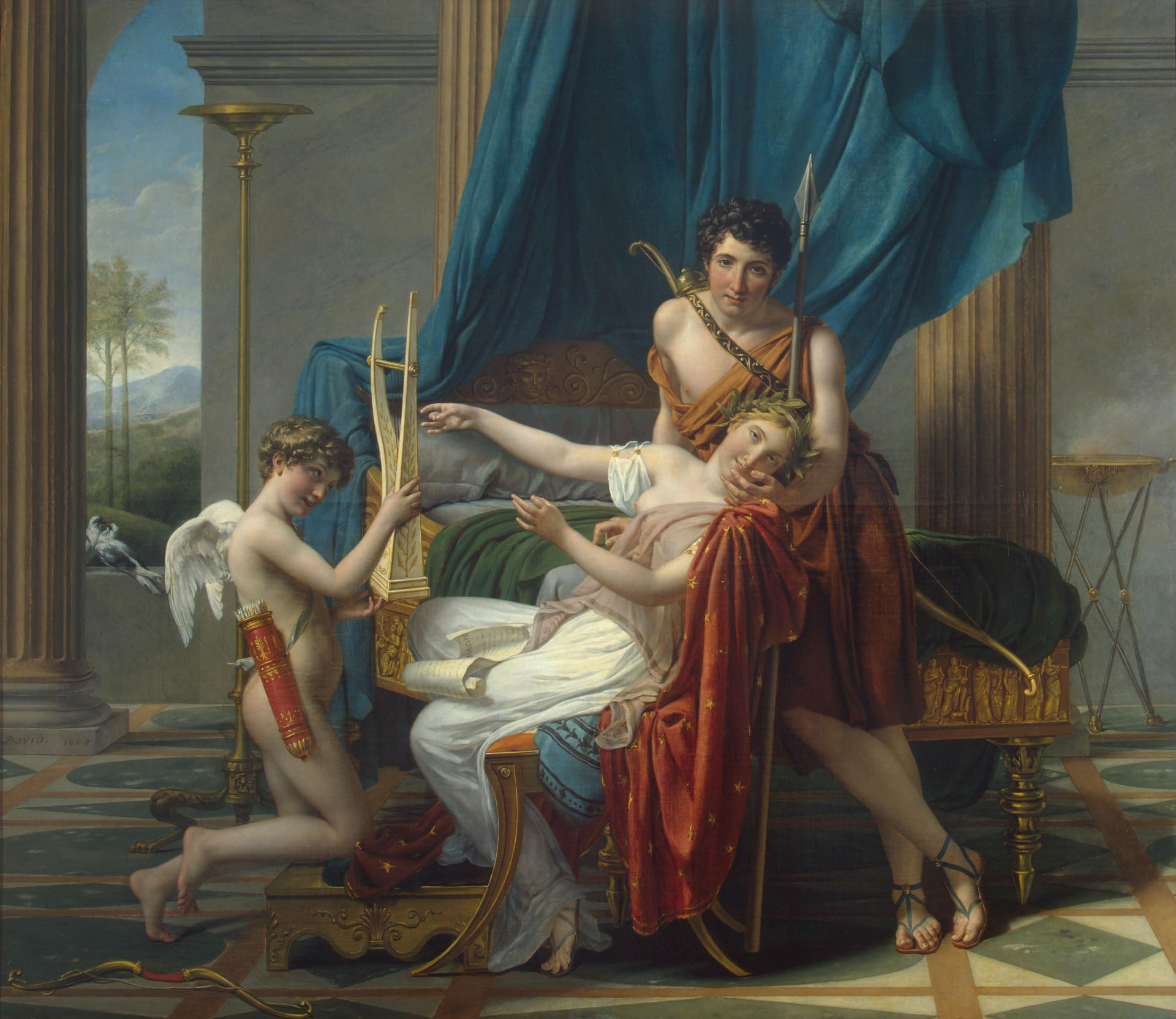 Fig. 4 – David, Jacques-Louis. Sappho and Phaon. France 1809. Oil on canvas 225.3 x 262 cm. Inv. no. GE-5668. Crédito: The State Hermitage Museum, St. Petersburg.