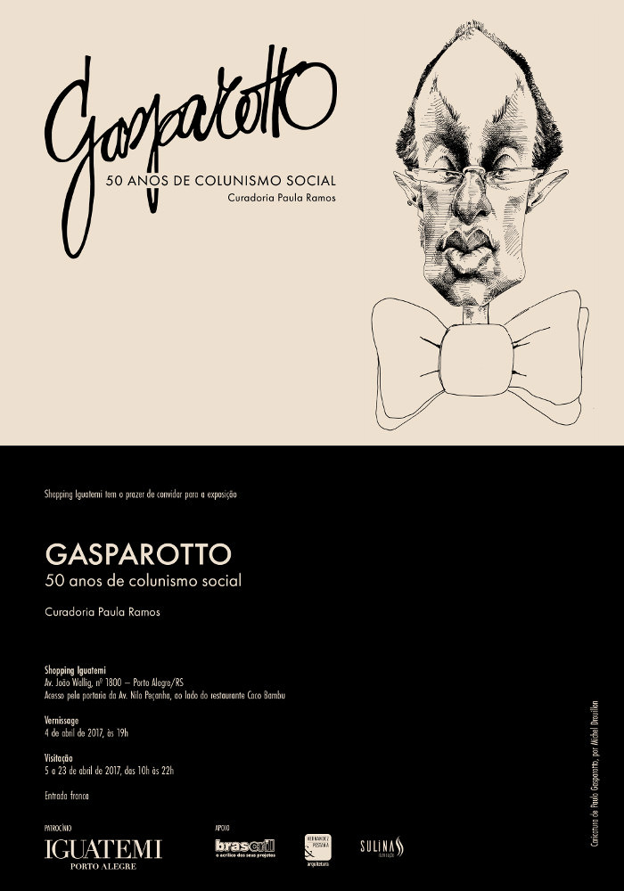 Convite Exposição Paulo Gasparotto no Shopping Iguatemi. Divulgação.