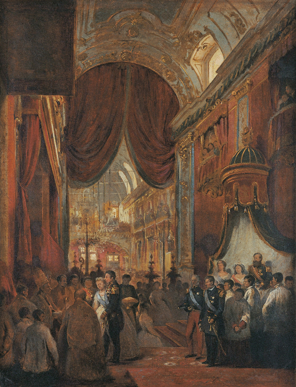 Fig. 11 – Estudo para “Casamento da Princesa Isabel”, Victor Meirelles de Lima, 1864. Foto: Museu Victor Meirelles.