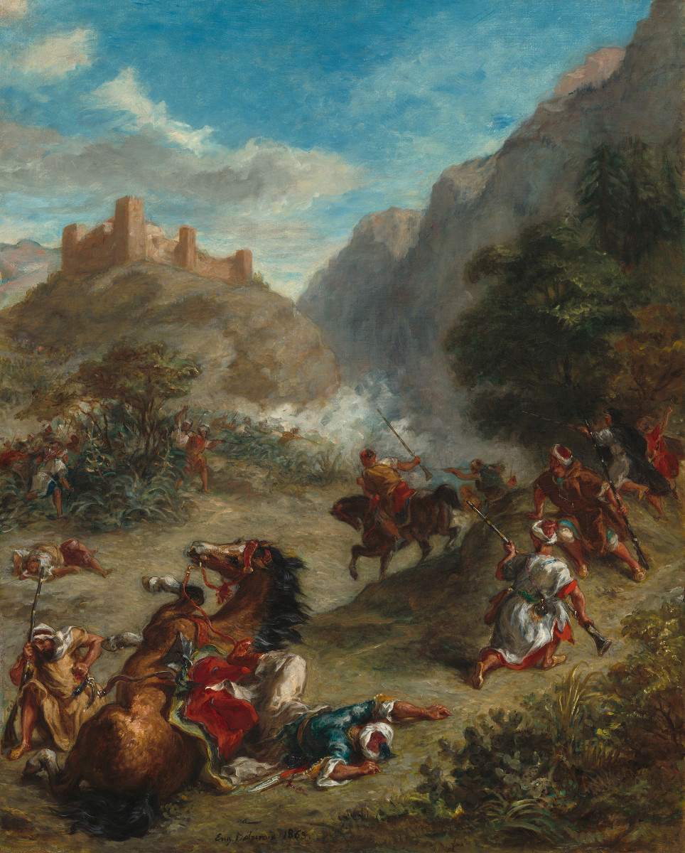 Fig. 8 – Árabes brigando nas Montanhas, Eugène Delacroix, 1863. National Gallery of Art, Washington. Chester Dale Fund.