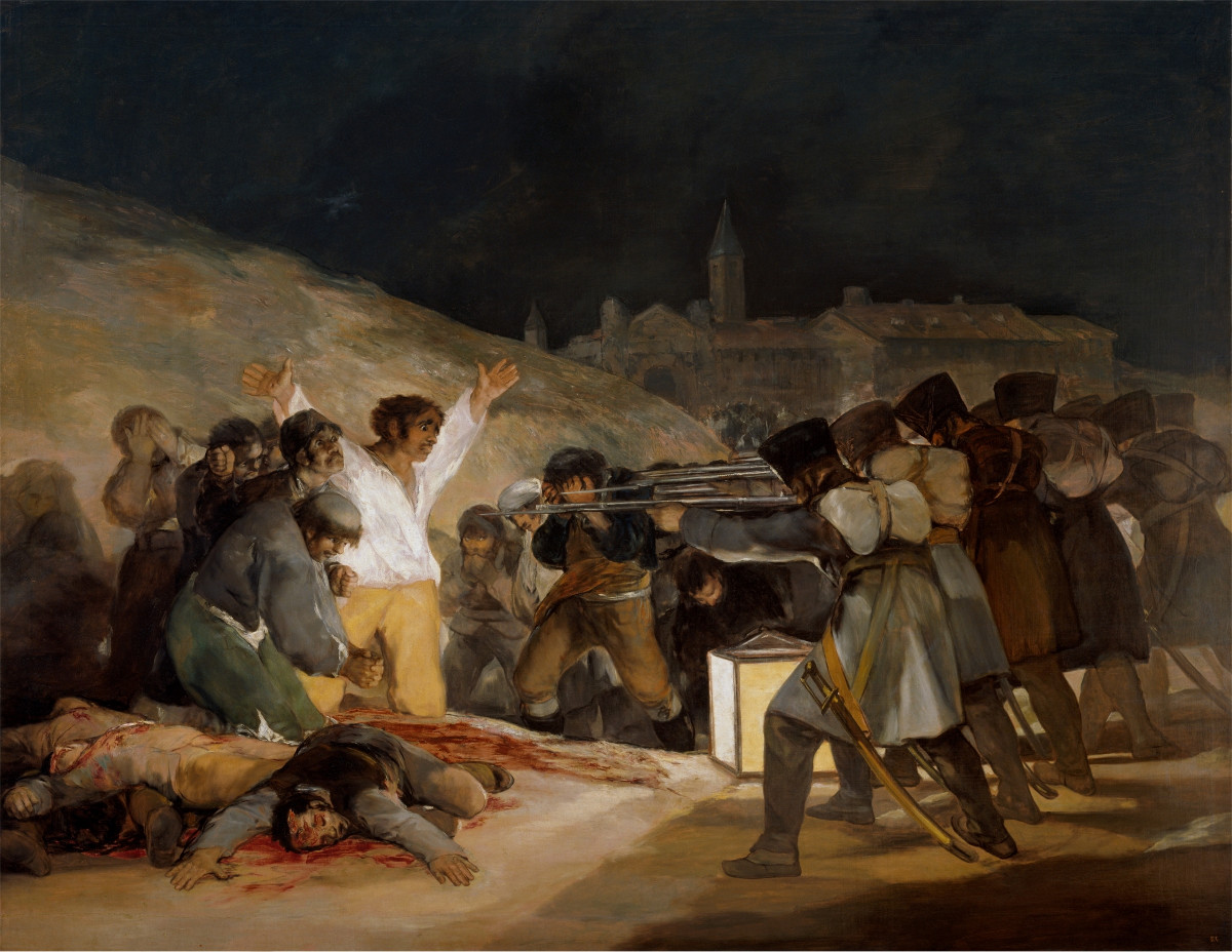 התאנה.. 20 – הירי של 3 מאי, פרנסיסקו דה גויה, 1814. מוסאו דל פראדו.
