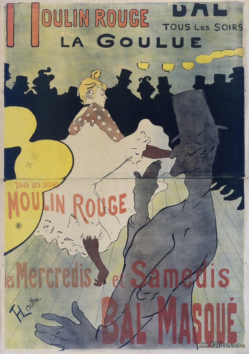 Fig. 15 – Moulin Rouge (La Goulue), Toulouse-Lautrec, 1891. Foto: Divulgação.