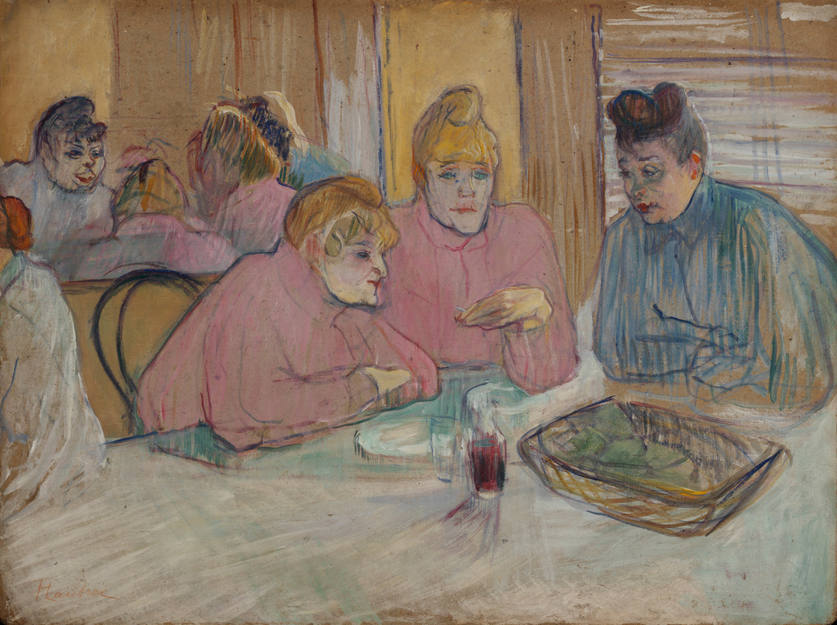 Feige. 5 -Frauen im Speisesaal, Toulouse-Lautrec, SEM-Daten. Fotos: Bekanntgabe.