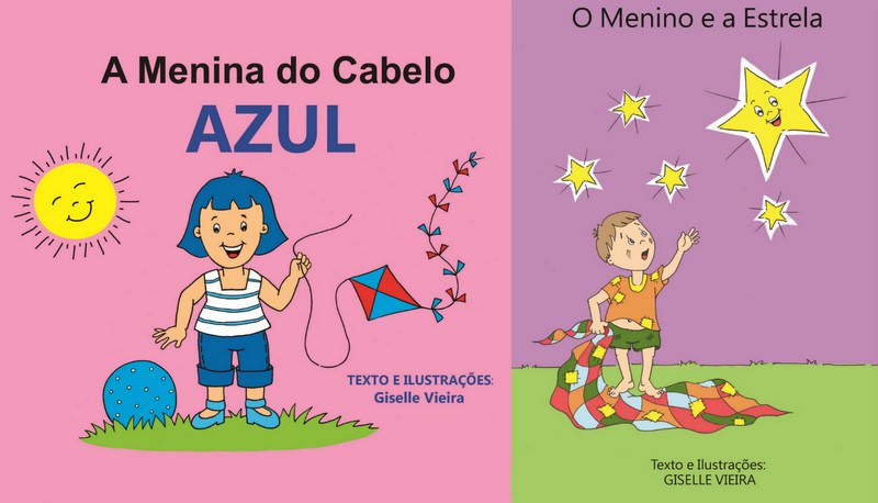 Capas livros da artista plástica Giselle Vieira. Divulgação.
