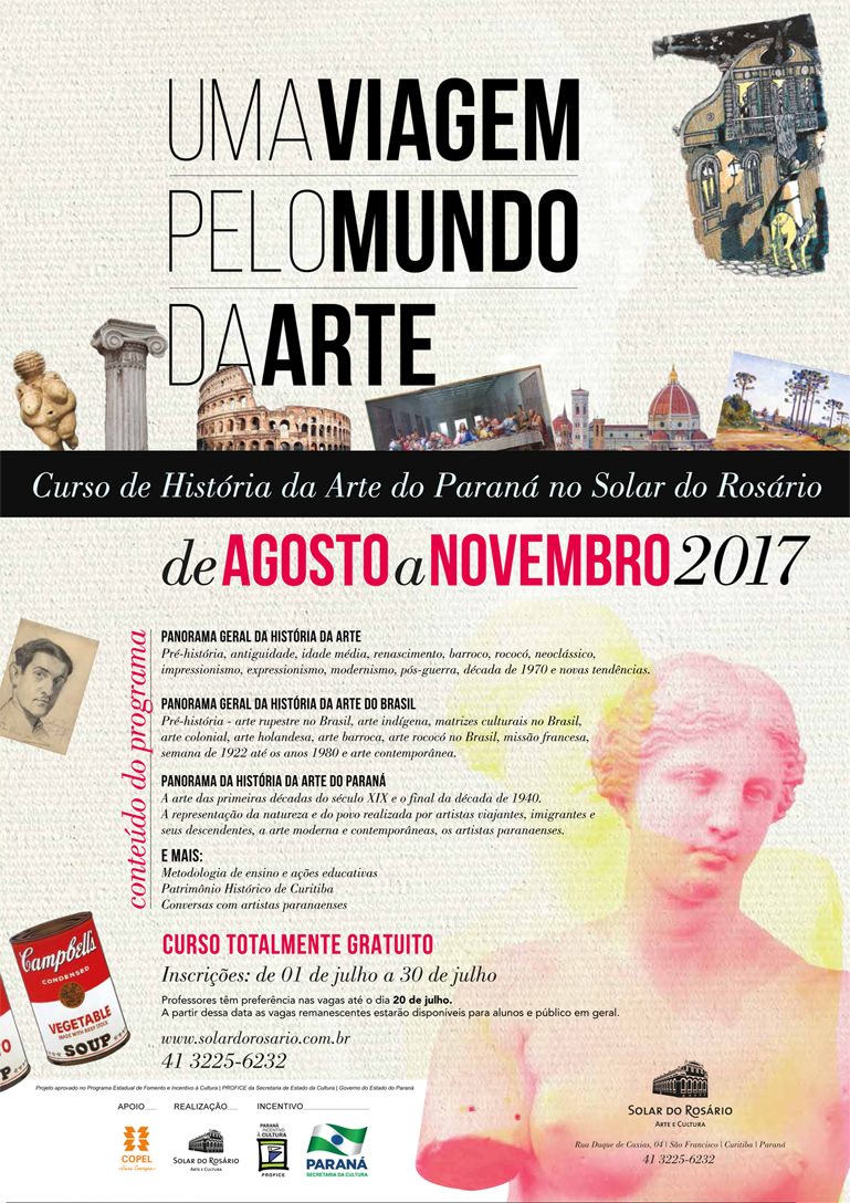 Curso de historia del arte del Paraná en el Solar do Rosário. Divulgación.