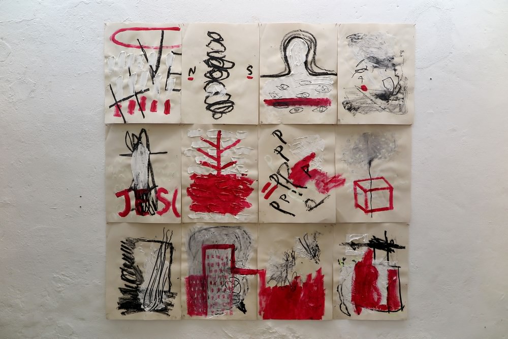 Antonio Bokel, History between SP Lines, 2017. Mixed technique: Acrylic paint and oily stick on paper. Twelve pieces. 65 x 50 cm (each). Photo: Disclosure.