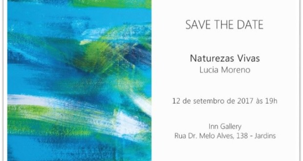 Convite Naturezas Vivas de Lucia Moreno na Inn Gallery. Divulgação.