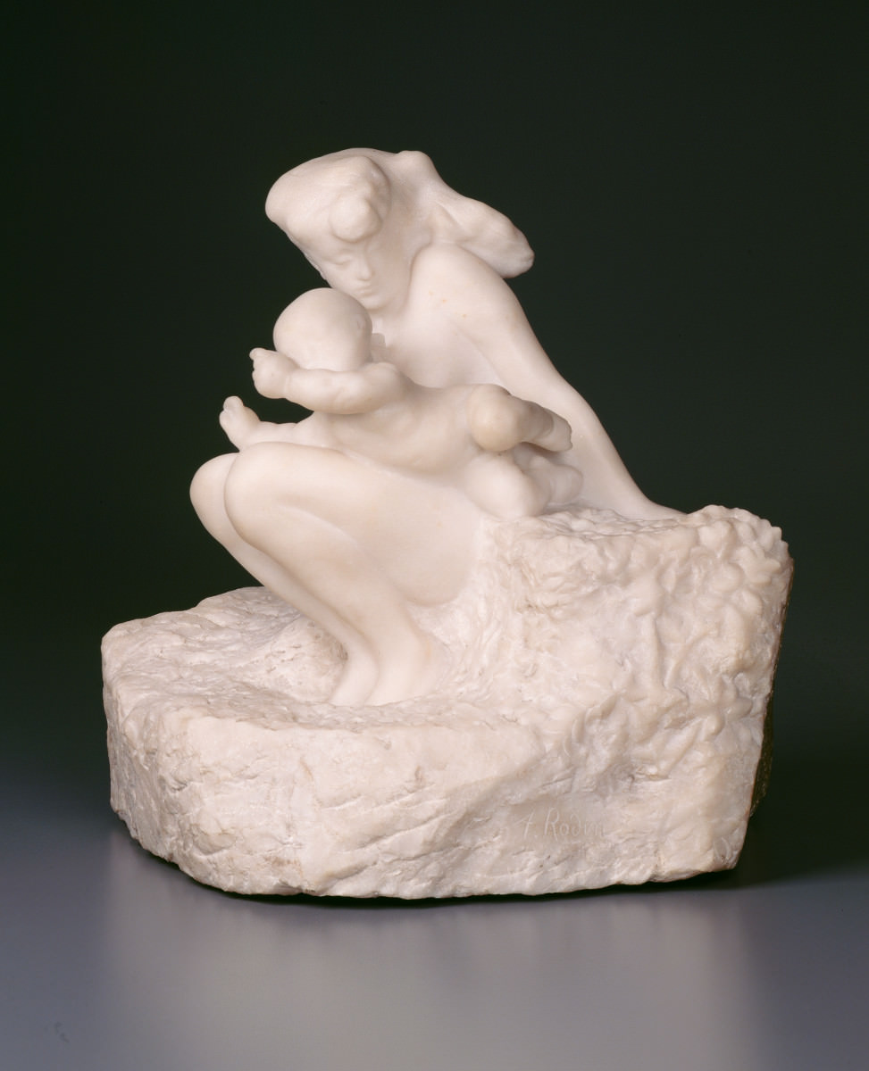 Fico. 14 -Donna con un bambino, Auguste Rodin, 1885. Galleria Nazionale d'Arte, Washington. Dono di Mrs. John W. Simpson.