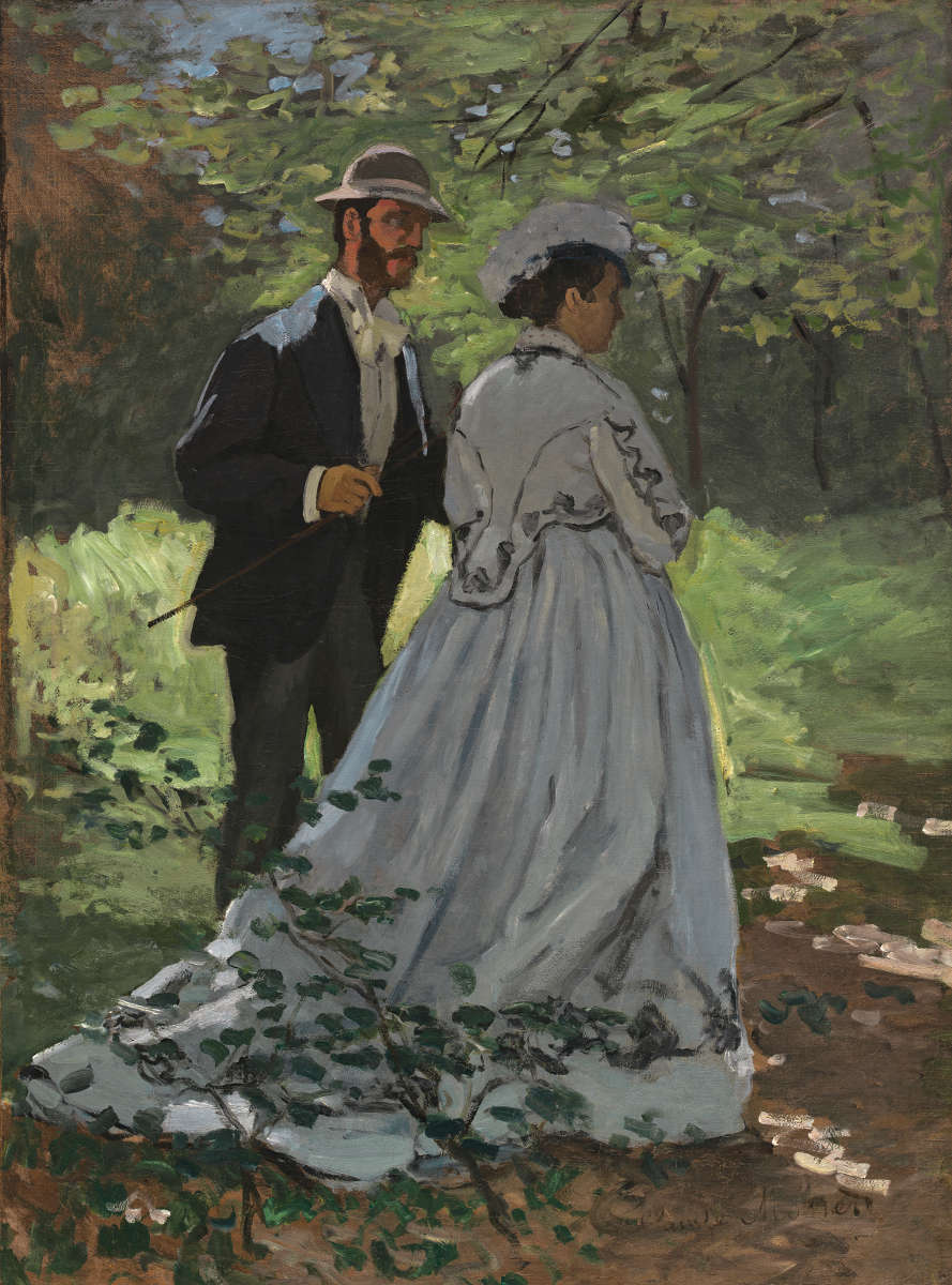 Fig. 1 -Bazille y Camille, Estudio de vacaciones en el campo, Claude Monet, 1865. National Gallery of Art, Washington. AILSA Mellon Bruce colección.