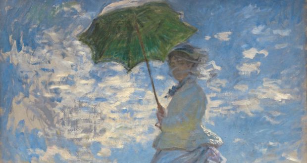 Fig. 2 -Woman with parasol, Madame Monet and your son, Claude Monet, 1875. National Gallery of Art, Washington. Collection of Mr. and Mrs. Paul Mellon. Featured.