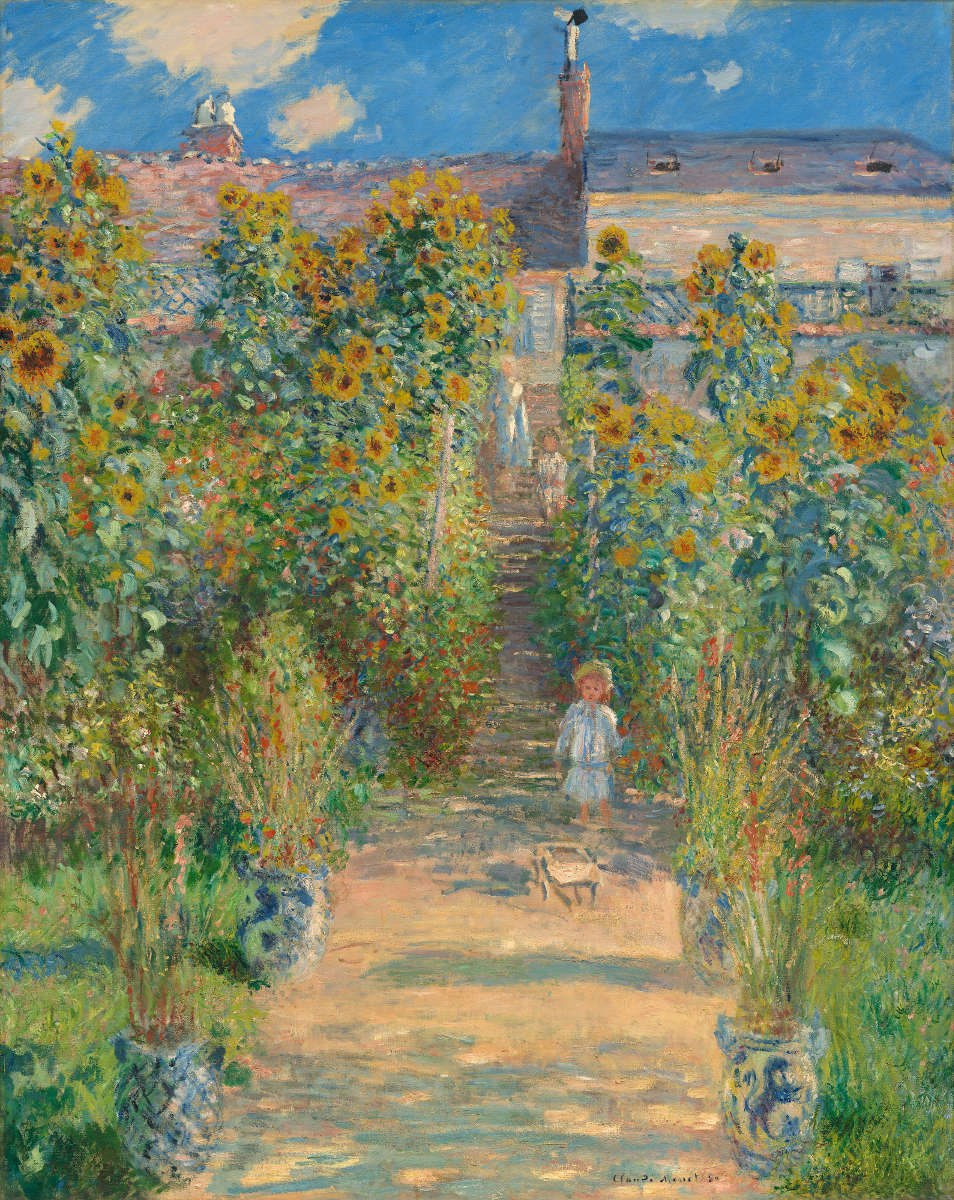 Fico. 3 – Il giardino dell'artista a Vétheuil, Claude Monet, 1880. Galleria Nazionale d'Arte, Washington. Ailsa Mellon Bruce collezione.