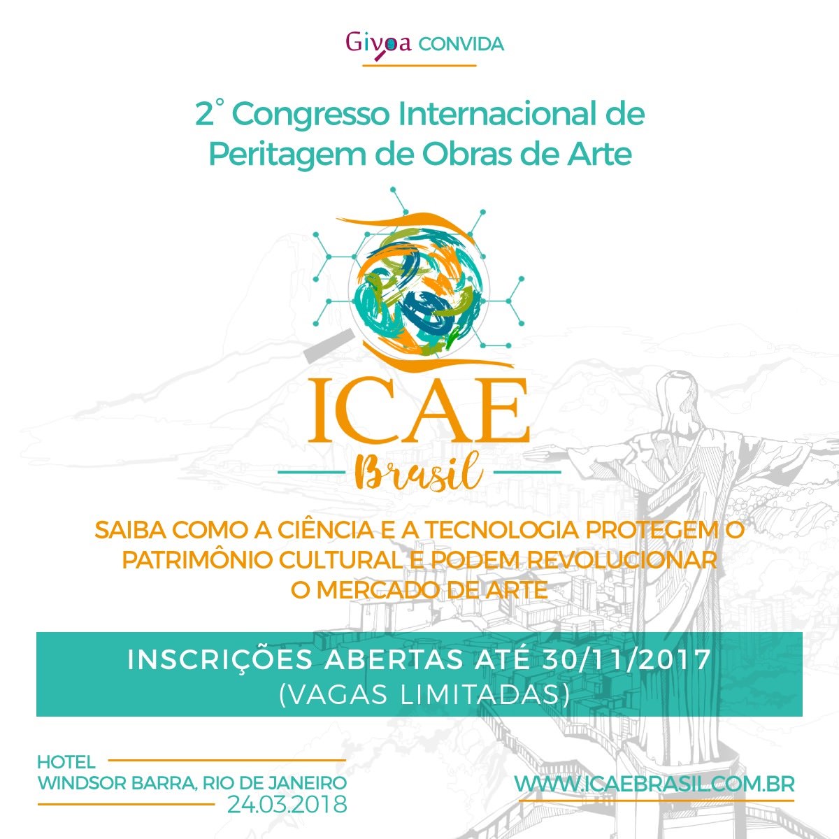 2º Congresso Internacional de Peritagem de Obras de Arte (ICAE 2018). Inscrições abertas até 30/11/17 - VAGAS LIMITADAS.