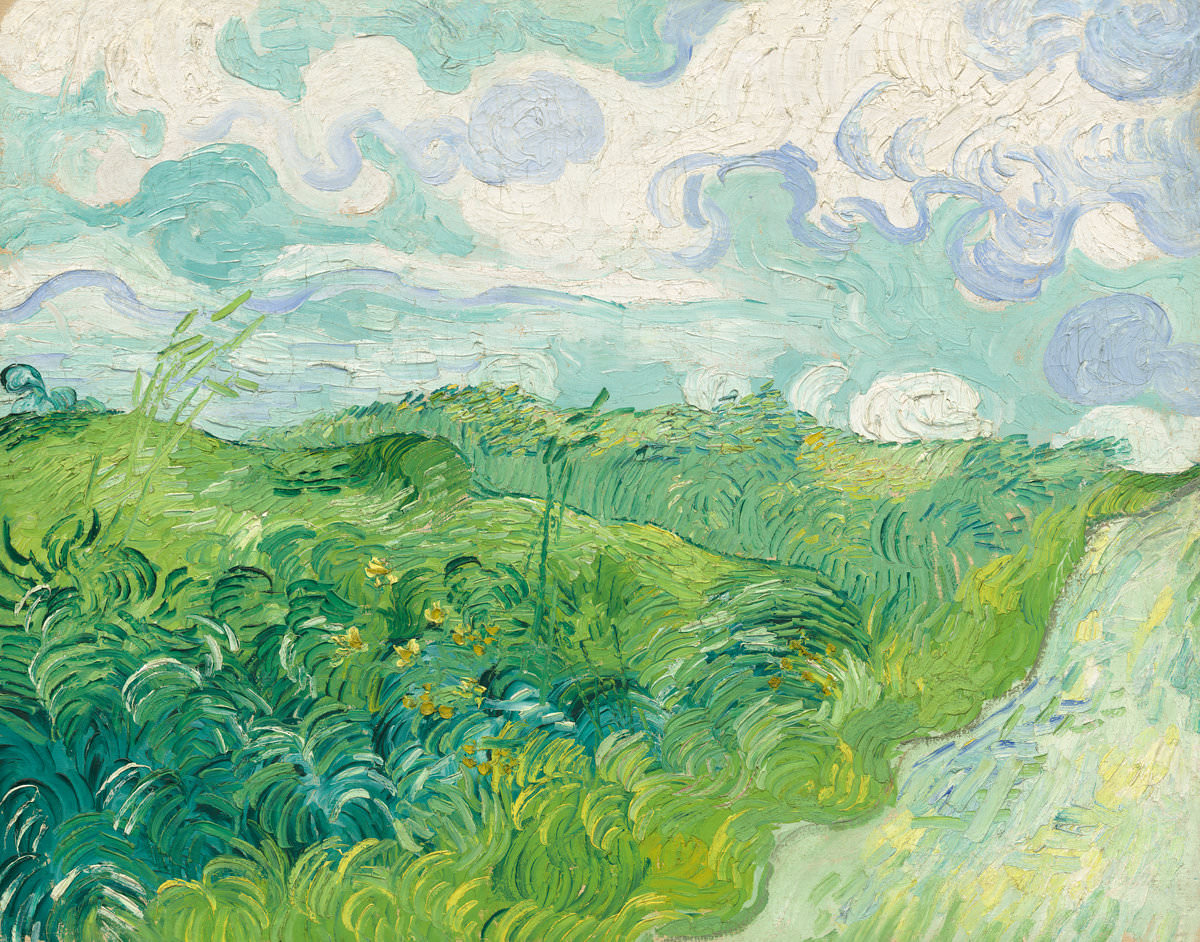 Feige. 16 -Grüne Weizenfelder, Vincent Van Gogh, 1890. National Gallery of Art, Washington. Herr Sammlung. und Frau. Paul Mellon.