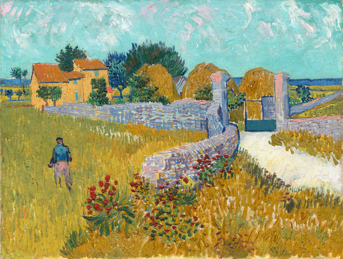 Fico. 13 -Agriturismo in Provenza, Vincent Van Gogh, 1888. Galleria Nazionale d'Arte, Washington. Ailsa Mellon Bruce collezione.