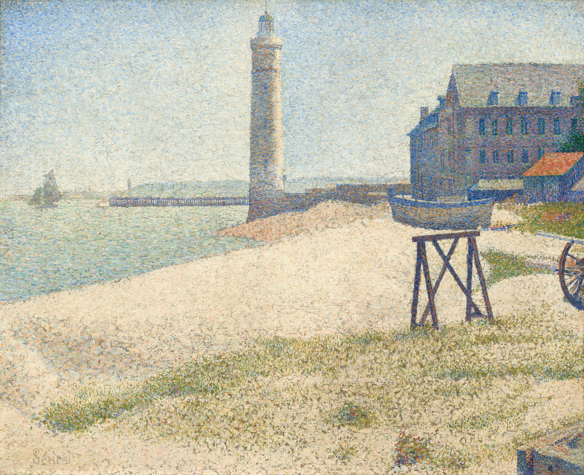 Fico. 9 -Faro a Honfleur, Georges Seurat, 1886. Galleria Nazionale d'Arte, Washington. Collezione Mr. e la signora. Paul Mellon.