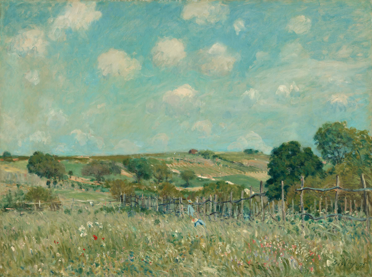 Feige. 6 -Die Wiese, Alfred Sisley, 1875. National Gallery of Art, Washington. Ailsa Mellon Bruce Collection.