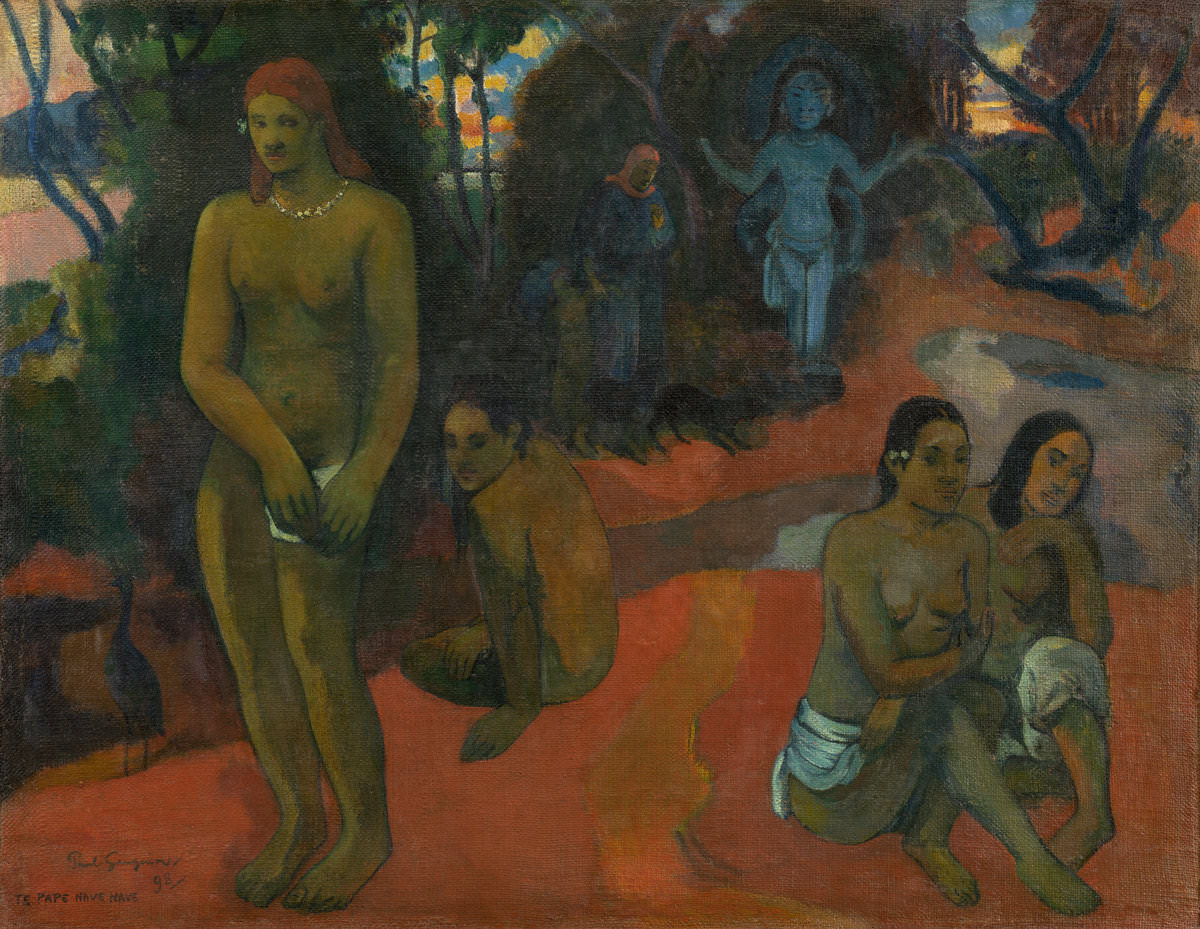Fig. 5 -Te Pape Nave Nave (Agua deliciosa), Paul Gauguin, 1898. National Gallery of Art, Washington. Colección Sr.. y Sra.. Paul Mellon.