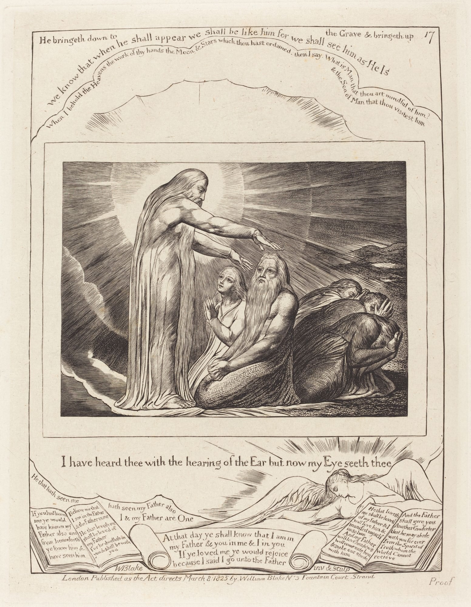 Fig. 2 – The Vision of God, 1825. William Blake. Britânico, 1757 - 1827. National Gallery of Art, Washington. Presente de W.G. Russell Allen. "Quando as portas da percepção se abrem, as coisas parecem ao homem como realmente são: infinitas". – William Blake.
