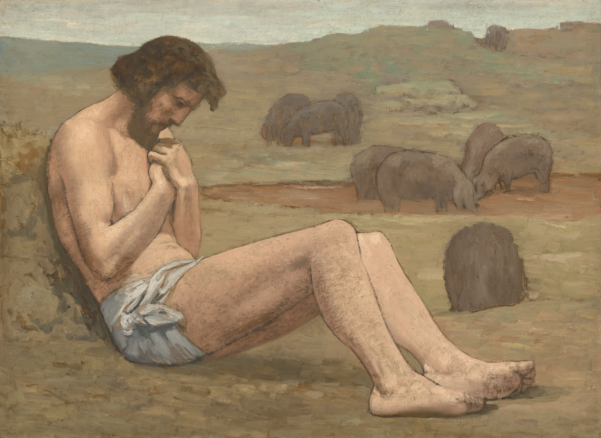Figue. 12 - Le Fils Prodigue, Pierre Puvis de Chavannes, probablement à partir de 1879, L'huile de lin sur, 106,5 x 146,7 cm. National Gallery of Art, Washington. Chester Dale Collection.