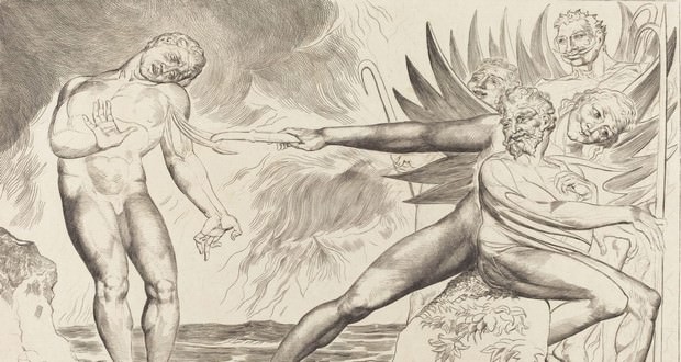 Fig. 1 – The Circle of the Corrupt Officials; the Devils Tormenting Ciampolo, 1827, featured. William Blake. National Gallery of Art, Washington. Rosenwald Collection. "A Arte, according to him (Blake), intuitive knowledge is not of individual things, but the eternal and superhuman forces of creation ". (ARGAN, 1988, p. 35).