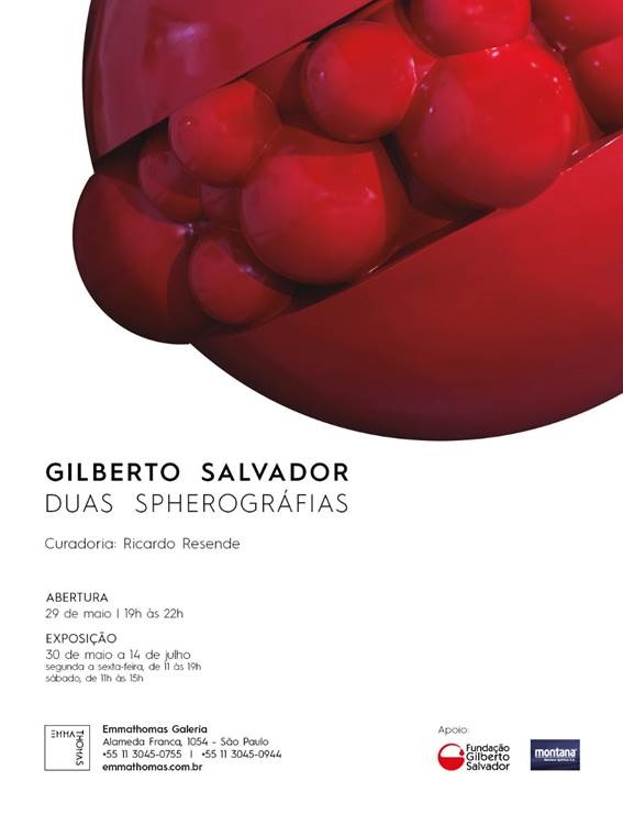 Exposição Duas SpherogrÁfias, de Gilberto Salvador, com curadoria de Ricardo Resende. Divulgação.