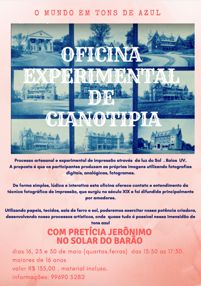 Oficina Experimental de Cianotipia no Museu da Fotografia Cidade de Curitiba. Divulgação.