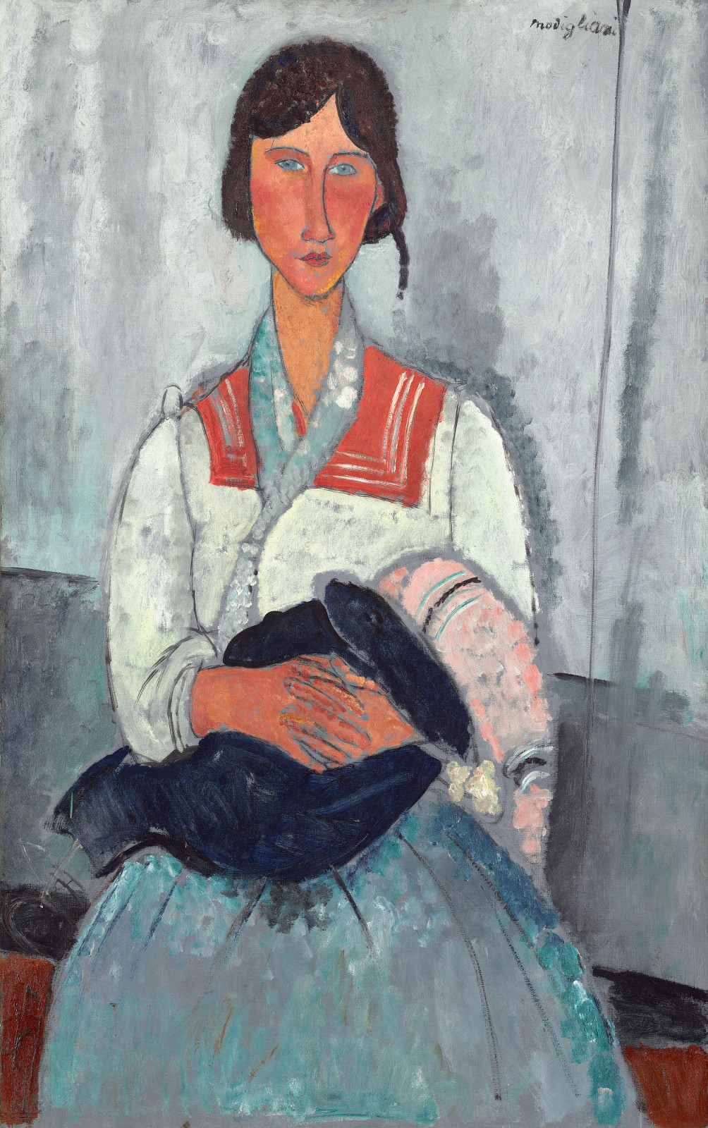 Fig. 6 – Gipsy Woman with Baby, Amedeo Modigliani, 1919, oil on canvas, 115.9 x 73 cm. National Gallery of Art, Washington. Chester Dale Collection.
