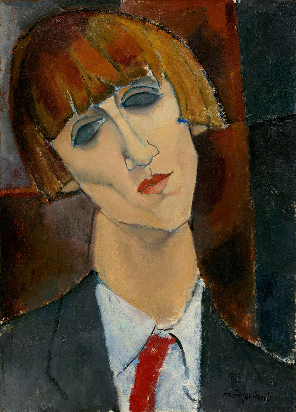 Figue. 7 - Madamme Kisling, Amedeo Modigliani, 1917, huile sur toile, 46,2 x 33,2 cm. National Gallery of Art, Washington. Chester Dale Collection.