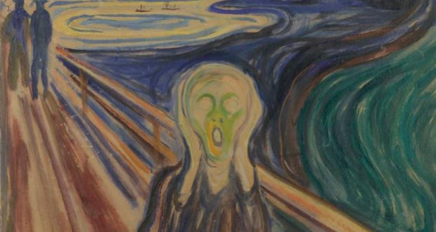 无花果. 4  - 爱德华·蒙克: 呐喊, 1910, 彩画和石油在纸板上, 83,5 x 66 厘米, 推荐. 蒙克博物馆, 奥斯陆. 照片©孟克博物馆.