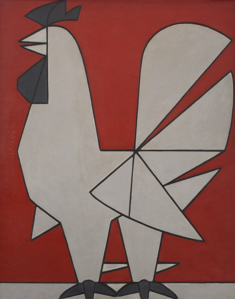 Galo, Milton Dacosta, 1958 – 1960. Óleo sobre tela. 92 x 73 cm. Foto: Divulgação.