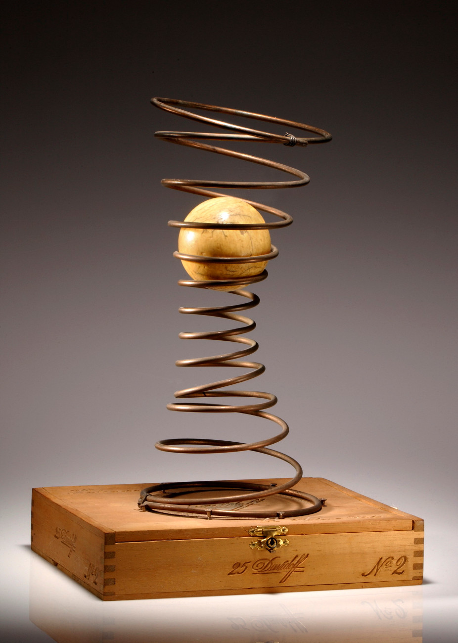 Fig. 8 – Man Ray, It’s another Spring, 1961, mixed media: metal spring, ivory ball, and wooden cigar box, 29.5 x 20.2 x 16.8 cm, Smithsonian American Art Museum, Gift of Juliet Man Ray, 1983.105.6 .
