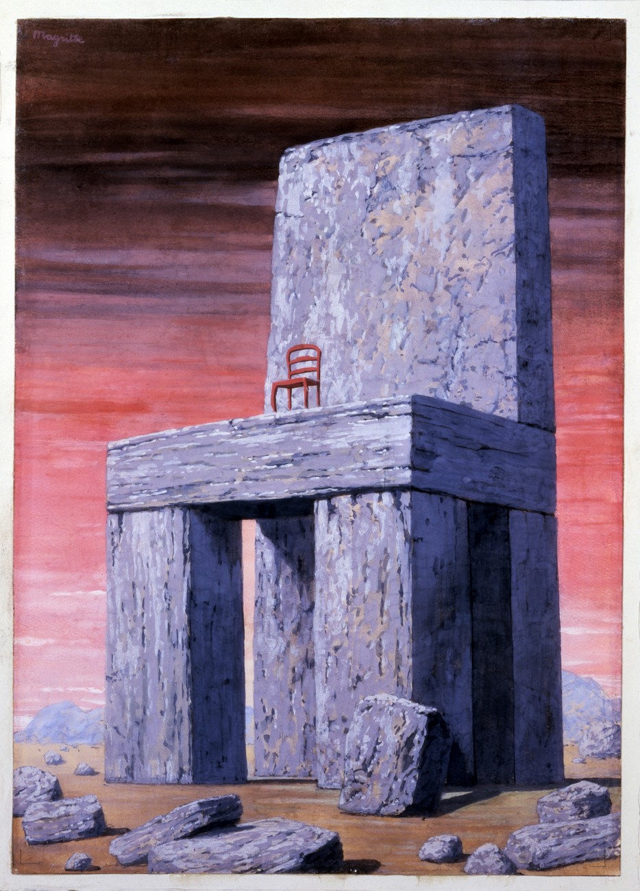 Fig. 10 – René Magritte, "Those who cannot remember the past are condemned to repeat it." – George Santayana, The Life of Reason; 1905, From the series: Great Ideas of Western Man ca.. 1962; gouache and pencil on paper mounted on paperboard. 34.0 x 24.2 cm, Smithsonian American Art Museum, Gift of Container Corporation of America, 1984.124.194 .