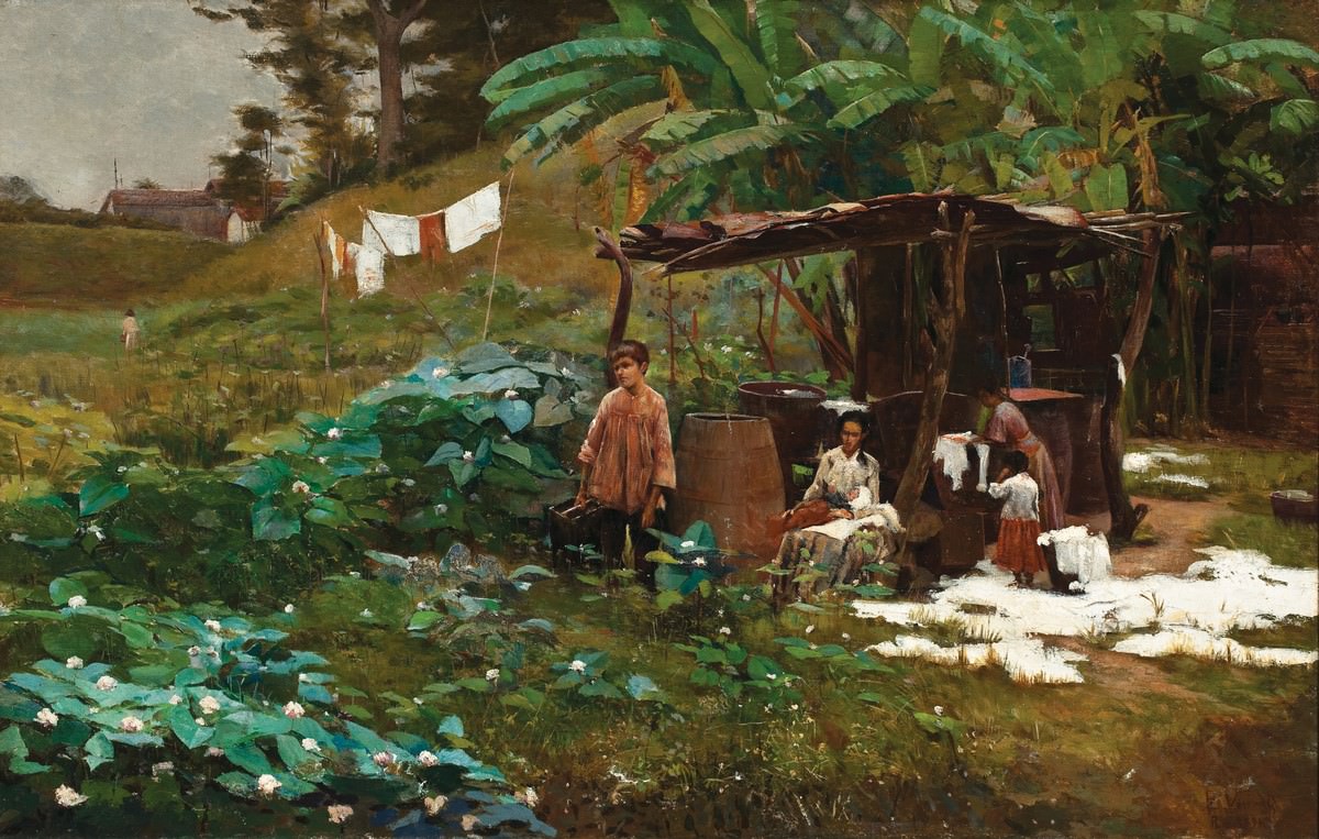 イチジク. 6  -  Lavadeiras, Eliseu ヴィスコンティ, キャンバスに油彩, 70 X 110 cm, 1891. プライベート コレクション.