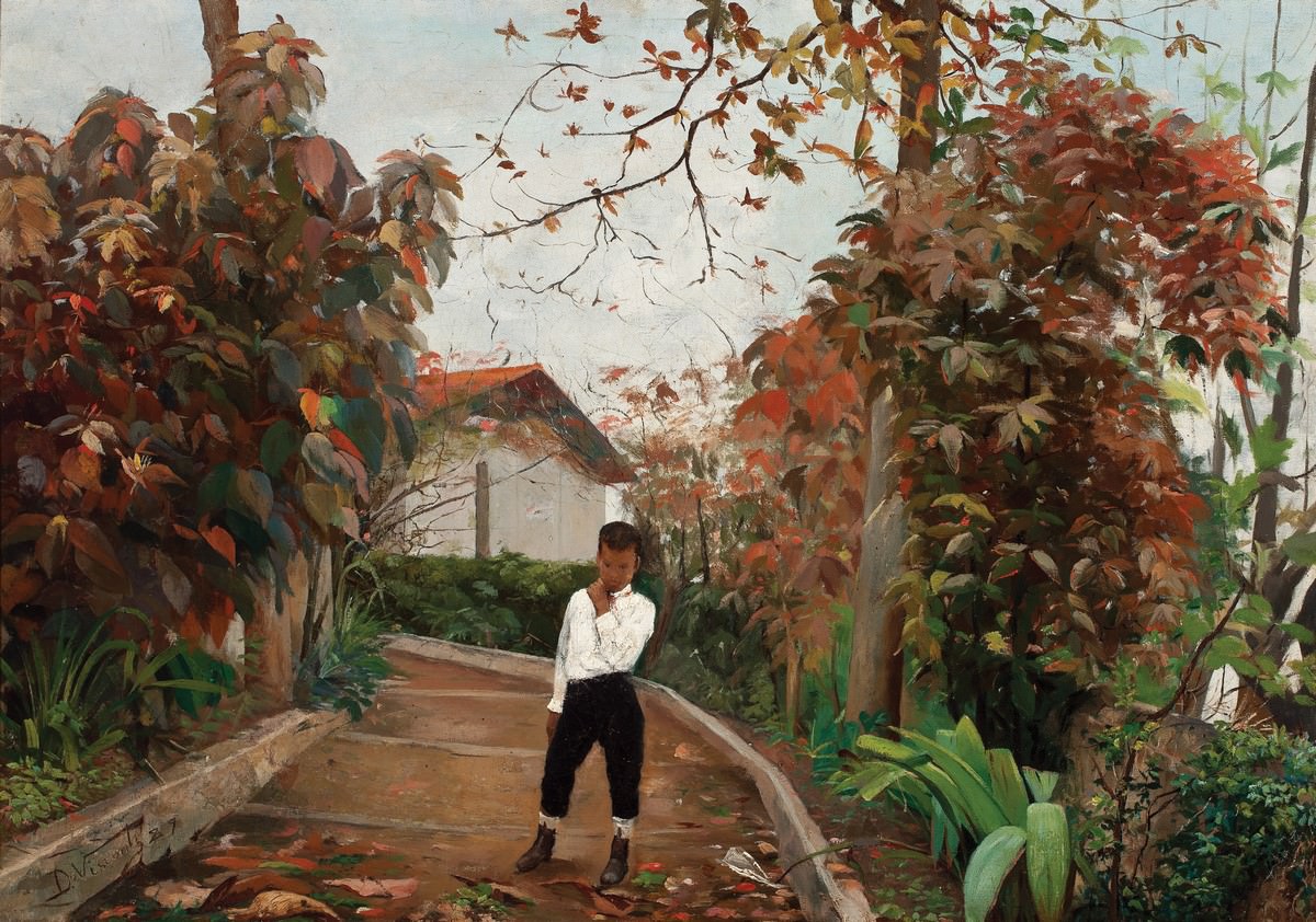无花果. 3  - 男孩拉代拉, 重维斯康蒂, 布面油画, 51 x 73 厘米, 1889. 私人收藏.