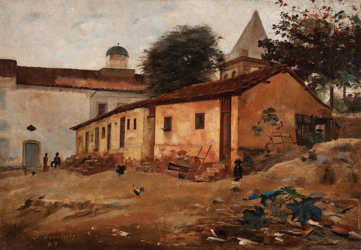Fig. 1 – Morro de São Bento, Eliseu Visconti, óleo sobre tela, 37,4 x 54 cm, 1887. Coleção Particular.