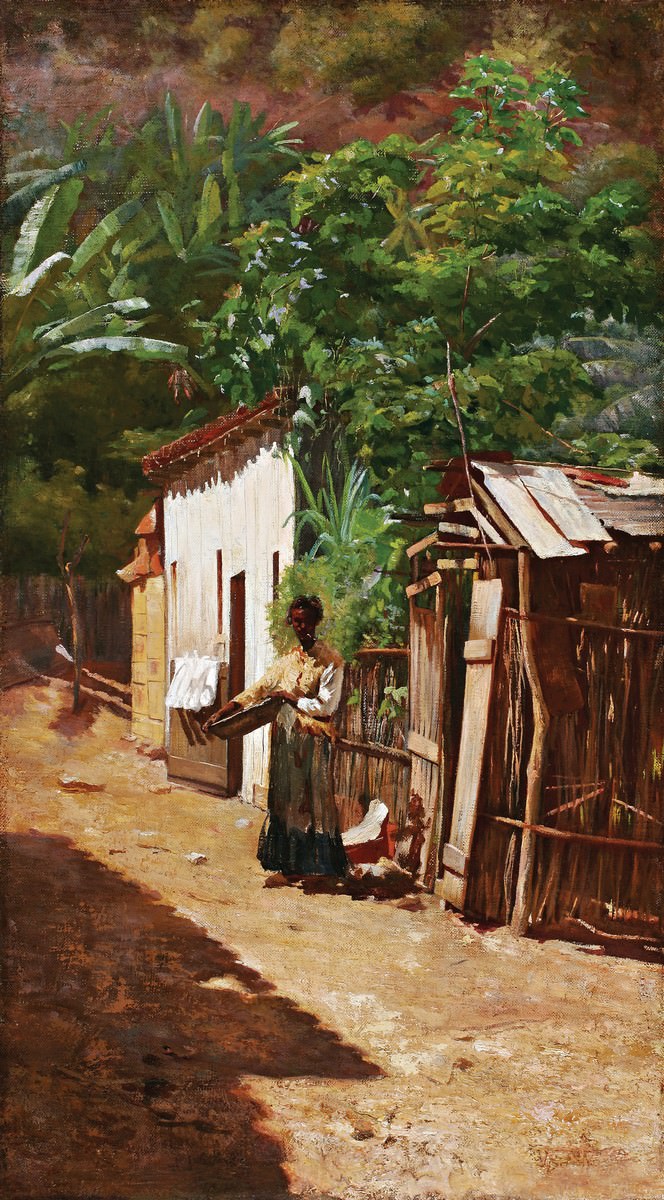无花果. 5 -贫民窟街, 重维斯康蒂, 布面油画, 72 x 41 厘米, 1890. 私人收藏.