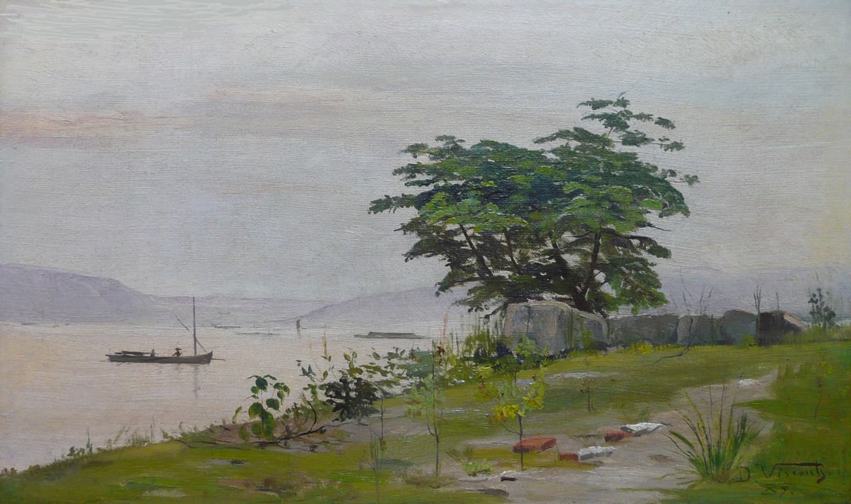 Figue. 4 - Vue de Gamboa, Eliseu Visconti, huile sur toile, 24,5 x 41 cm, 1889. Collection privée.